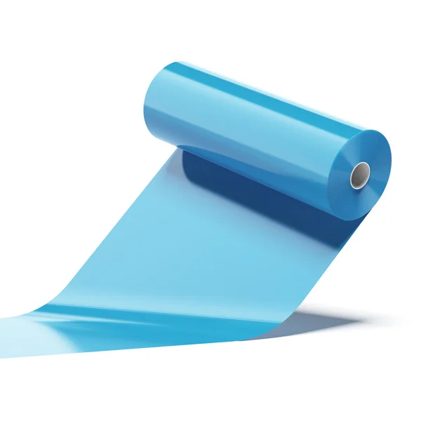 Синий цвет пластика ролл — стоковое фото