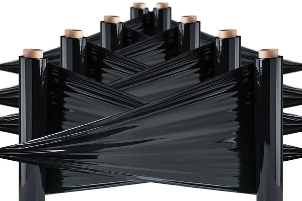 Черный стрейч-пленка изолированные — стоковое фото