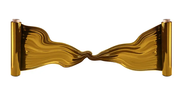 Рулоны Золотой стретч-пленка — стоковое фото